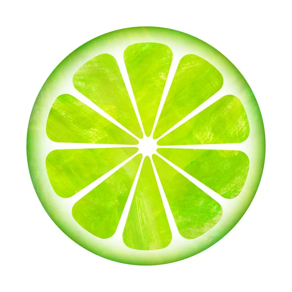 Slice citrom festés illusztráció — Stock Fotó