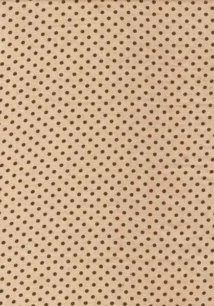 Brown polka dot vintage pattern on cloth texture — Stock Photo, Image