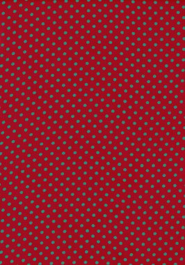 kırmızı kumaş dokusu üzerinde yeşil polka dot vintage desen