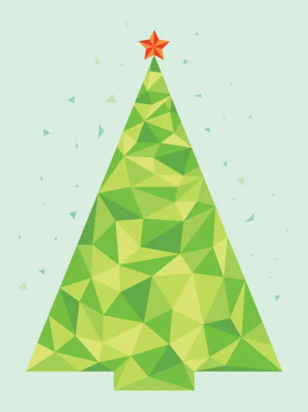 Kristal grafikten soyut Noel ağacı