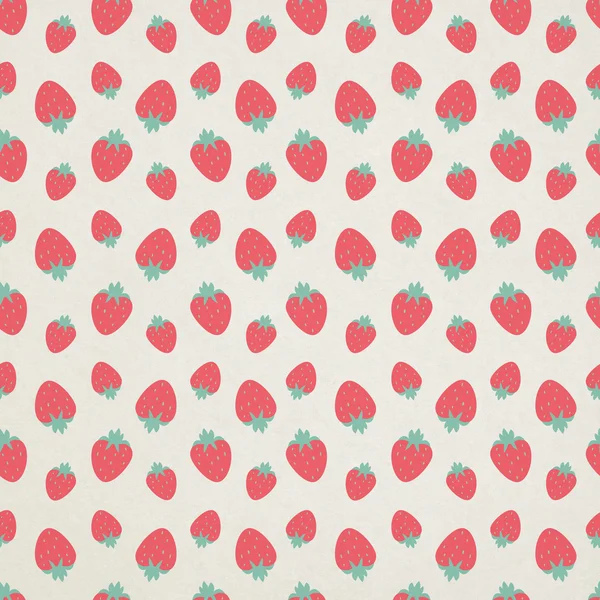 귀여운 원활한 딸기 패턴 — 스톡 사진