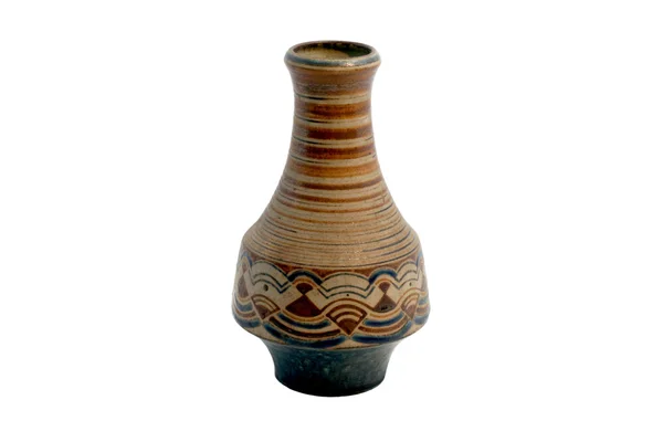 Vaser vintage keramik isolerad med vit bakgrund — Stockfoto