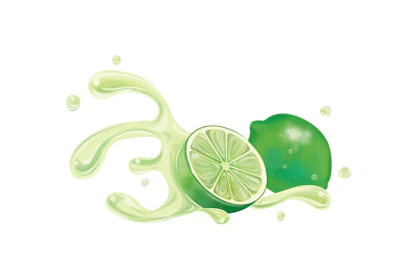 Lemon fresh close up illustration — Stock Photo, Image