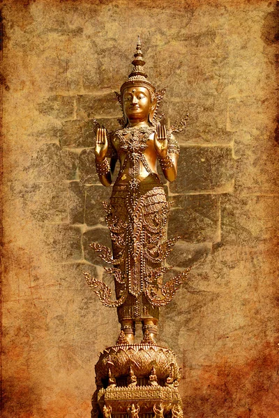 Gold Buddha at Thailand,the symbol of lucky — Stock Photo, Image