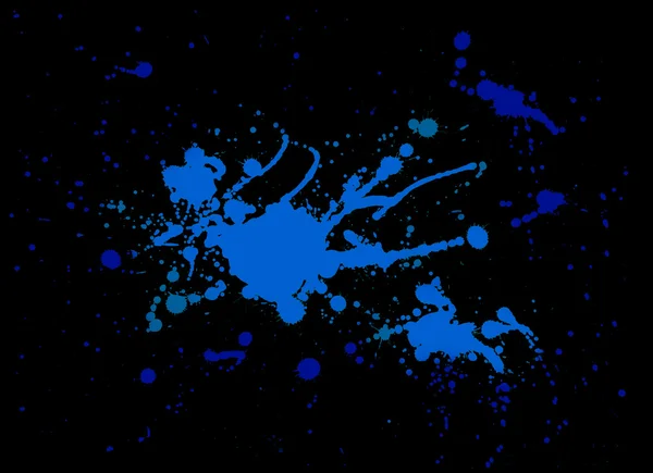 Fluorescent blacklight splash painting on Black — Stock Photo, Image