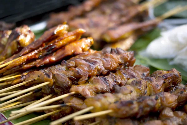 Grilled meat , pork and chicken — Stock Photo, Image