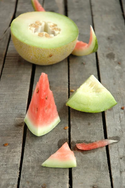 Watermelon and melon — Stock Photo, Image
