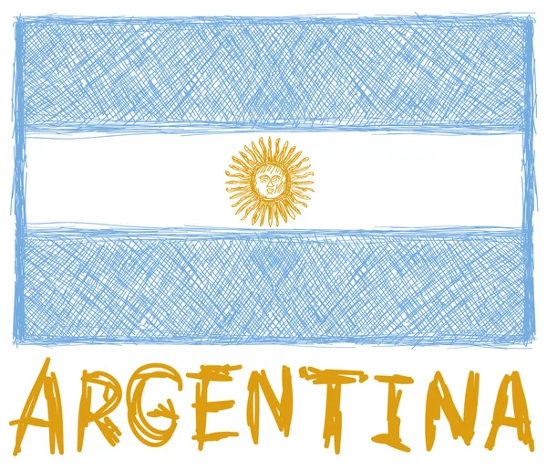 Bandeira da Argentina — Vetor de Stock