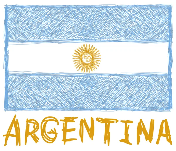 Прапор Аргентини Стоковий вектор