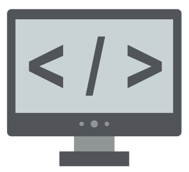vektör simgesi geliştirme web sitesi süreci, kişi ekran