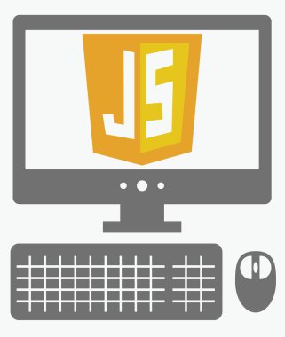 vektör simge kişisel bilgisayar ile javascript kalkan s