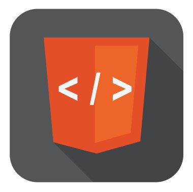 HTML etiketinde scr üzerinde turuncu kalkan vektör çizim