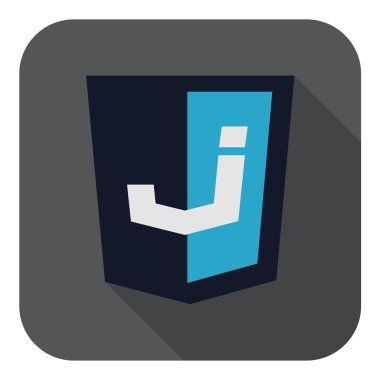 vektör illüstrasyon izole koyu mavi kalkan j harfiyle (aynı zamanda kullanıcı arabirimi, kullanıcı arayüzü), web sitesi geliştirme simgesi beyaz zemin üzerine