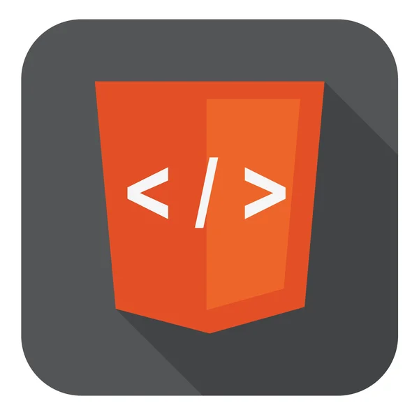 HTML etiketinde scr üzerinde turuncu kalkan vektör çizim