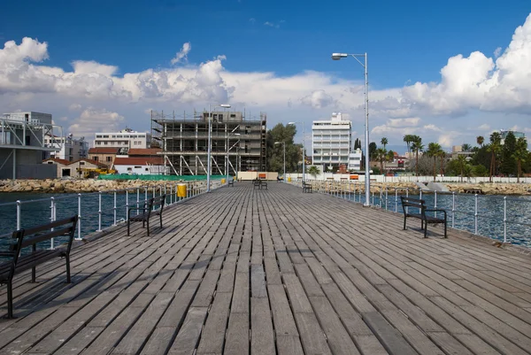 Bouwplaats rond de pier — Stockfoto