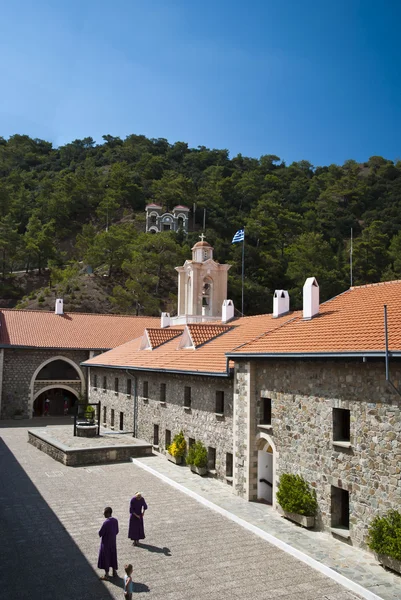 Pilgrimer i kloster — Stockfoto