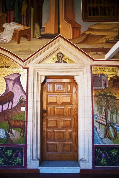 Painted walls in monastery — Stock Photo, Image