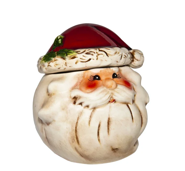 Porslin cookie jar jultomten — Stockfoto
