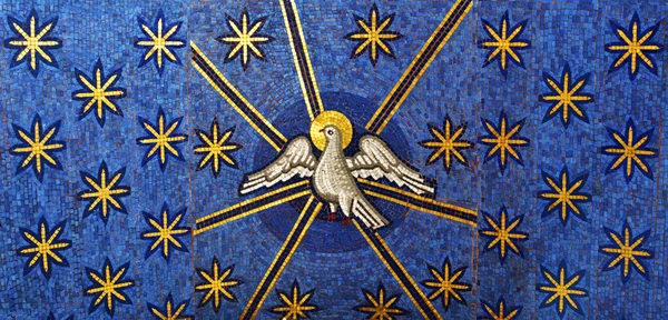 Bianco mosaico colomba — Foto Stock