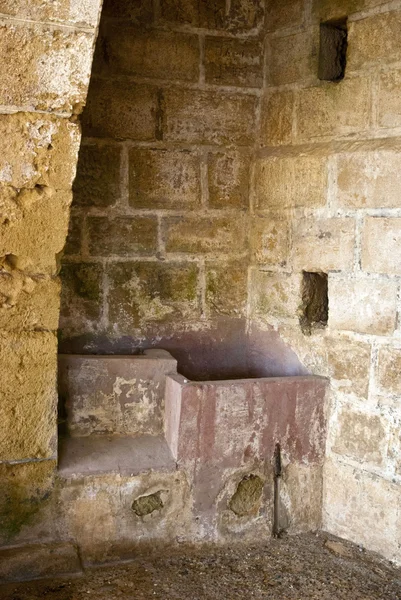 在古代希腊修道院的壁龛内 — 图库照片