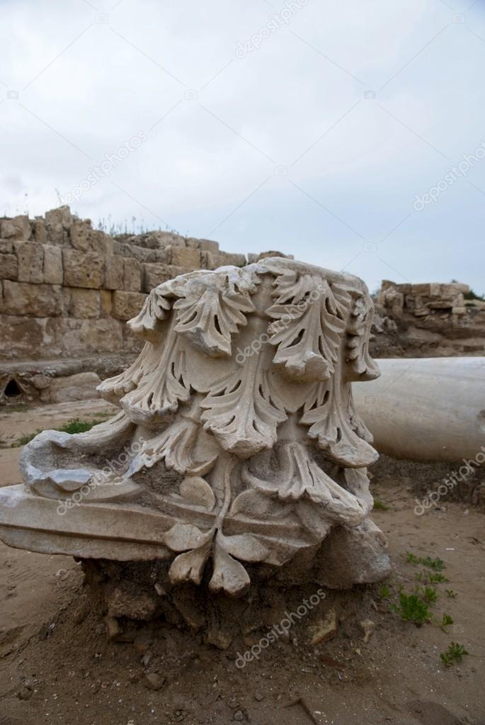 Ornaments from ancient Ionian column in Salamis