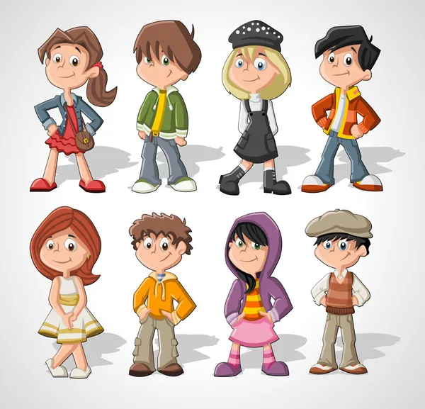 Cartoon kinderen — Stockvector