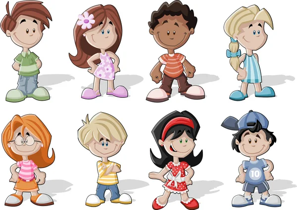 Cartoon kinderen — Stockvector