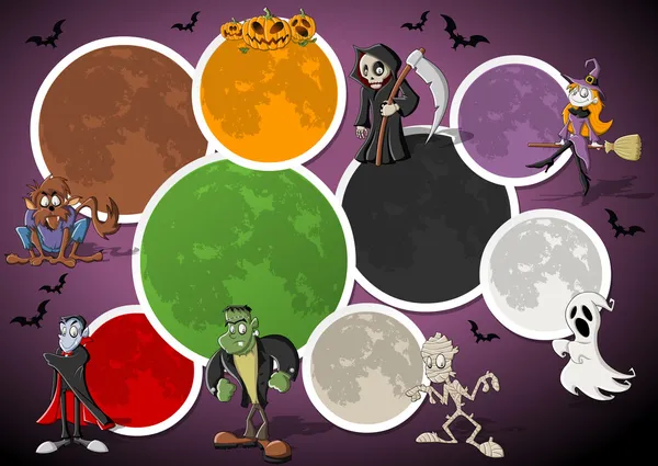 Цветной шаблон Хэллоуина — стоковый вектор