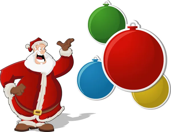 Santa claus s vánoční koule — Stockový vektor