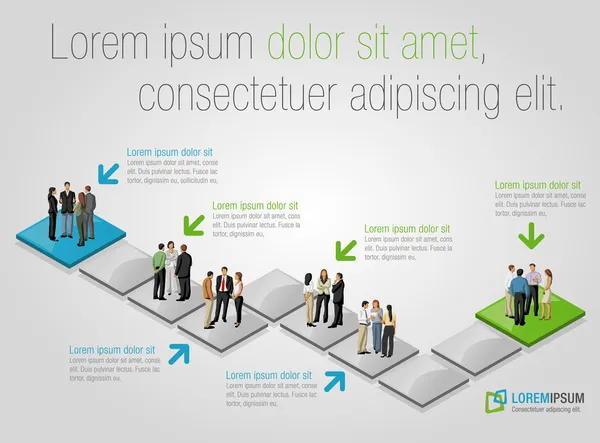 Negocios sobre el camino — Vector de stock