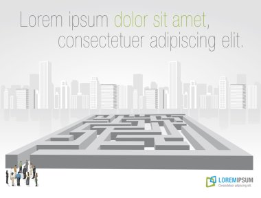 Grup labirent doğru yolu seçme iş