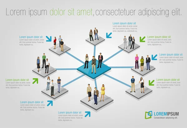 Negocios sobre el camino — Vector de stock