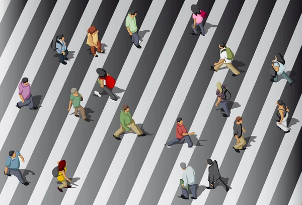 Traverser la rue — Image vectorielle