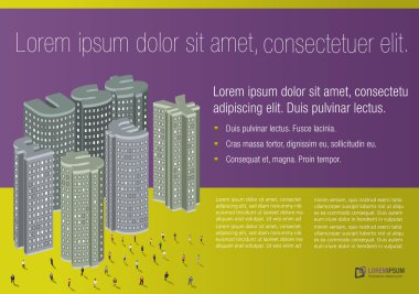 para sembolleri kentin iş ile mor ve sarı şablonu
