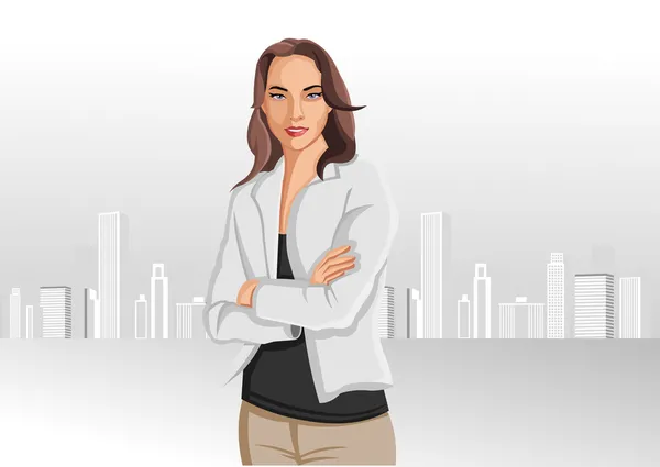 Business Woman — Stock Vector