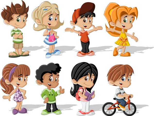 Cartoon kinderen — Stockvector