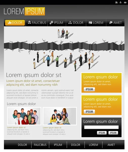 Website met business — Stockvector