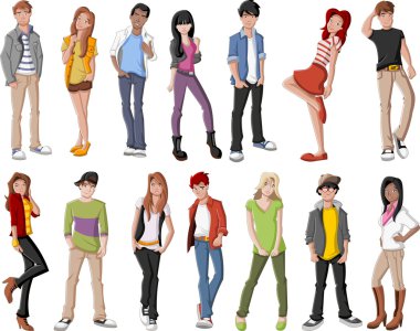Teenagers. clipart