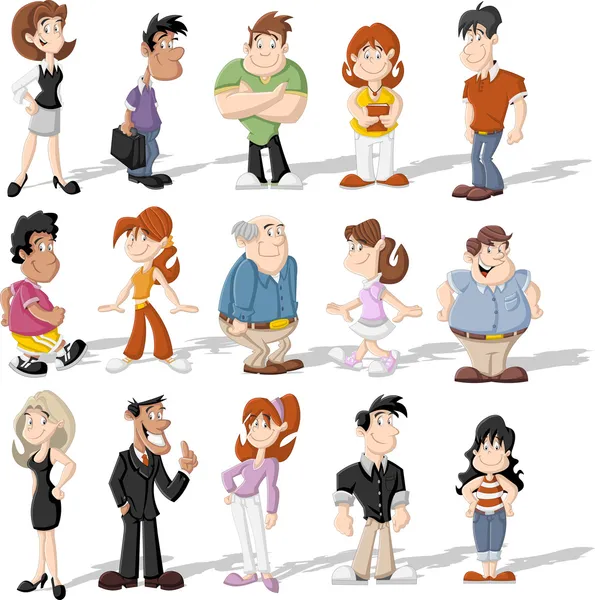 Gente de dibujos animados — Vector de stock