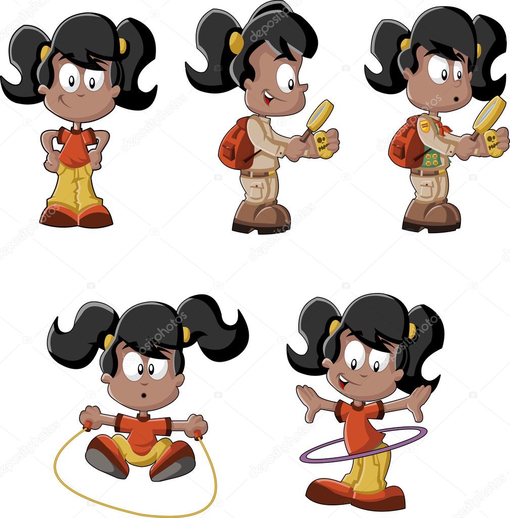 Explorer Cartoon Girl
