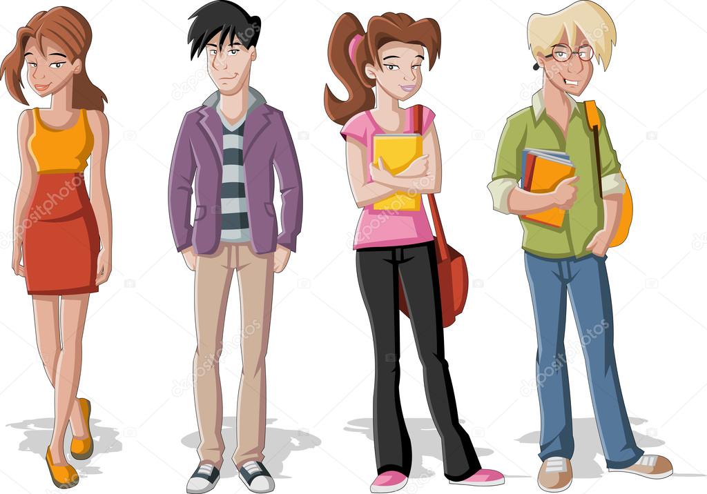 Teenagers. Stock Vector Image by ©deniscristo #33525943 Teenagers. Stock Vector Image by ©deniscristo #33525943