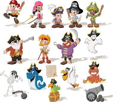 Cartoon pirates