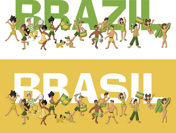 Brazylijski ludzi — Wektor stockowy