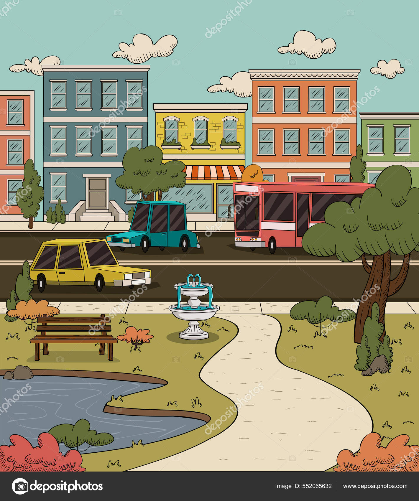 Actualizar más de 81 paisaje ciudad dibujo última - camera.edu.vn