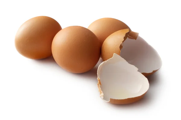 Beyaz üzerinde izole yumurtalar