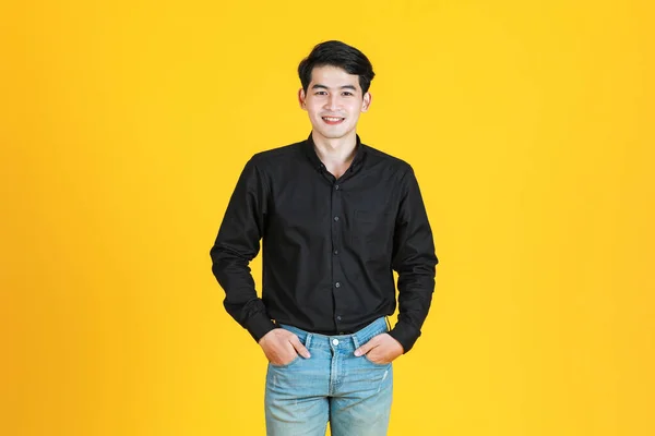 Portrait Studio Shot Asian Young Man Professional Successful Male Businessman — Stock Photo, Image