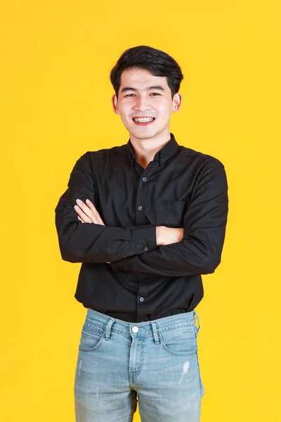 Retrato Estudio Disparo Asiático Joven Profesional Exitoso Hombre Negocios Camisa —  Fotos de Stock