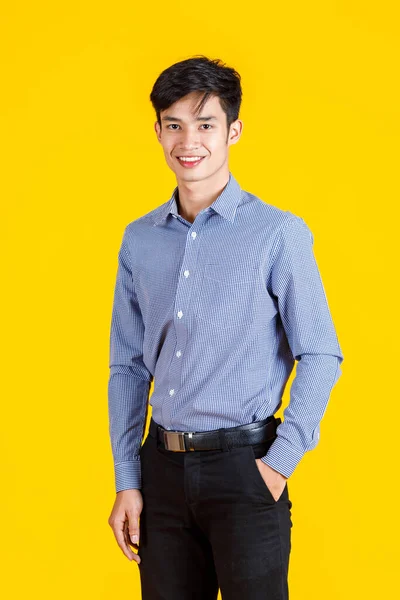 Portrait Studio Shot Millennial Asian Young Male Professional Successful Businessman — Stock Photo, Image