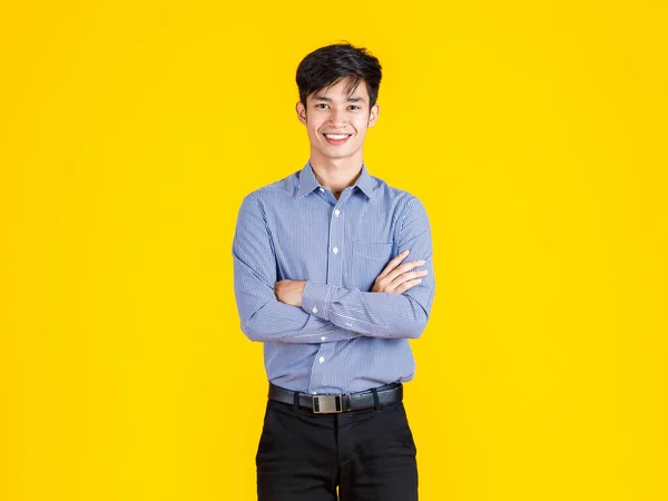 Retrato Estudio Disparo Millennial Asiático Joven Hombre Profesional Exitoso Empresario —  Fotos de Stock