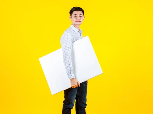 Porträtt Studio Skott Asiatiska Unga Stilig Manlig Affärsman Modell Casual — Stockfoto